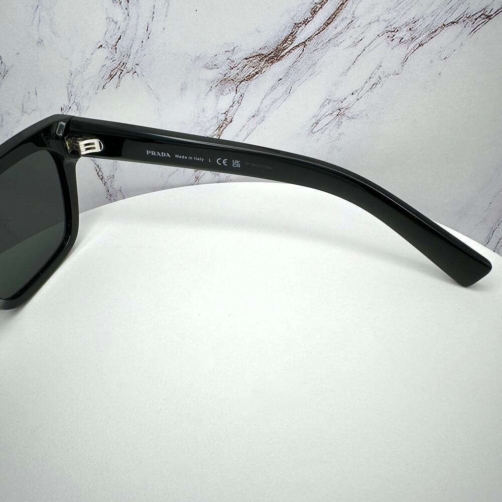 NEW PRADA Sunglasses Black Square Rectangle 54mm w/ Box & Case PRADA - Picture 9 of 16